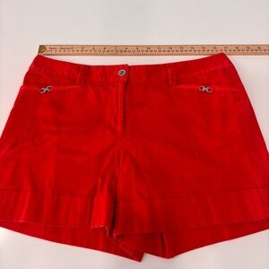 White House Black Market Stylish Orange Women's Shorts in Size 12
